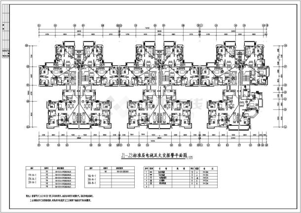 某地区住宅楼建筑标准层电气设计图-图一