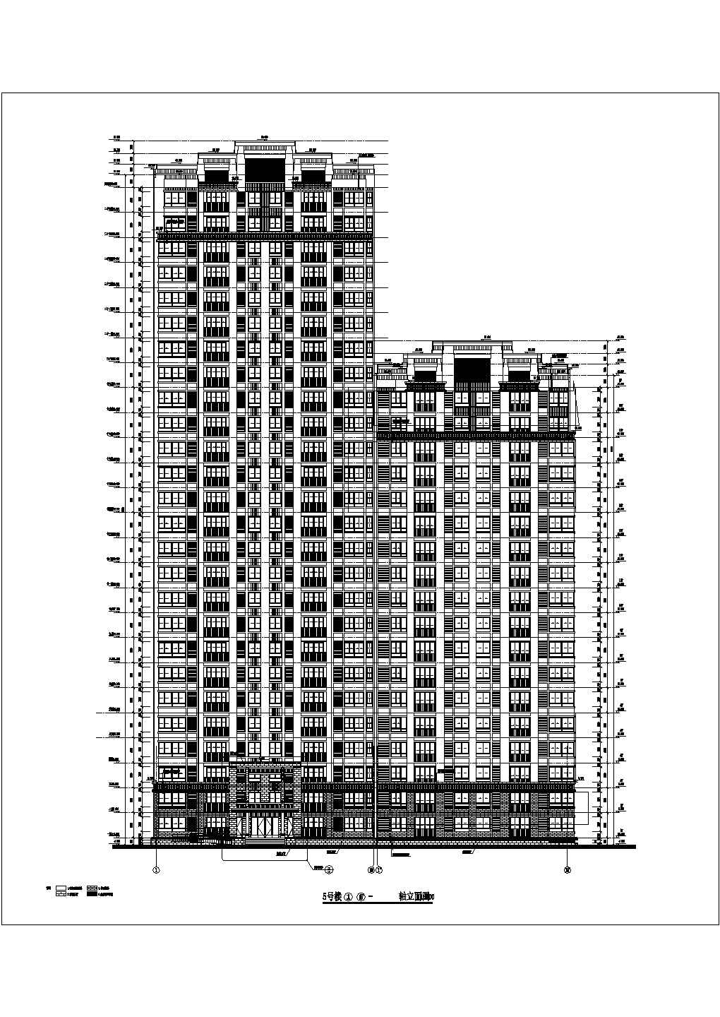 某地33层现代高层住宅楼子项建筑施工图（含效果图）