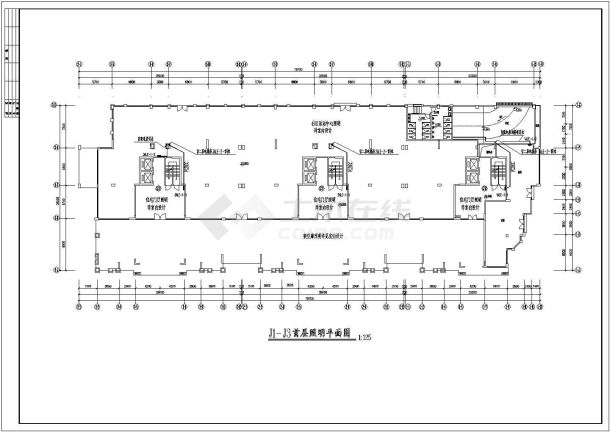 某地住宅建筑电气设计首层照明平面图-图一