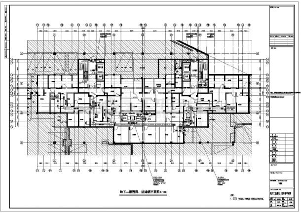 【江苏】某住宅楼空气源热泵及防排烟系统设计施工图-图一