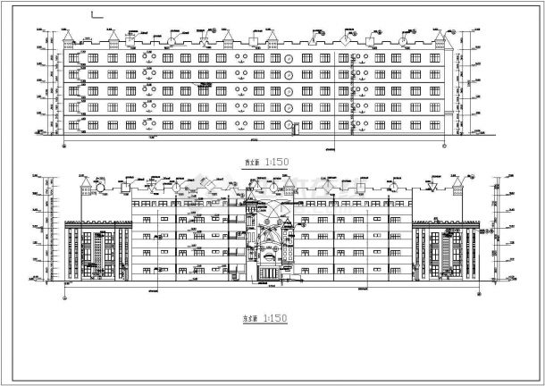 某省级5层砖混结构幼儿园设计建筑施工图-图二