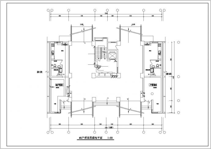 某地区小型住宅楼电气设计施工图纸_图1