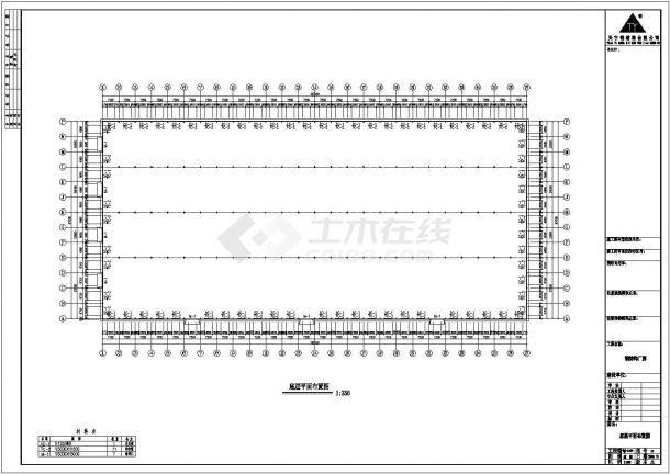某公司187&times;87厂房工程CAD钢结构图纸（设计比较详细）-图一