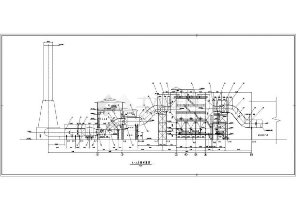 重工企业钢铁厂烧结机烟气除尘系统设计图-图二
