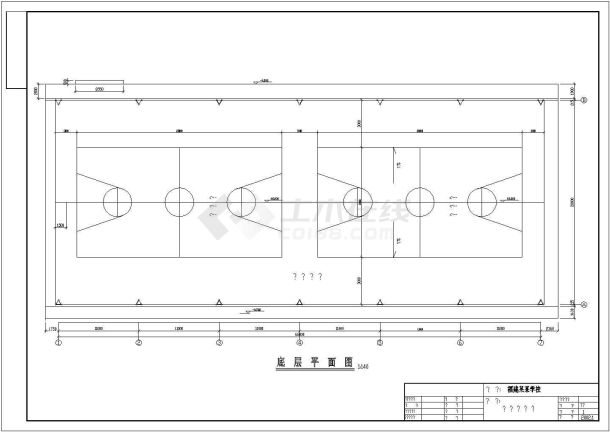某学校单层刚架结构操场结构施工图-图二