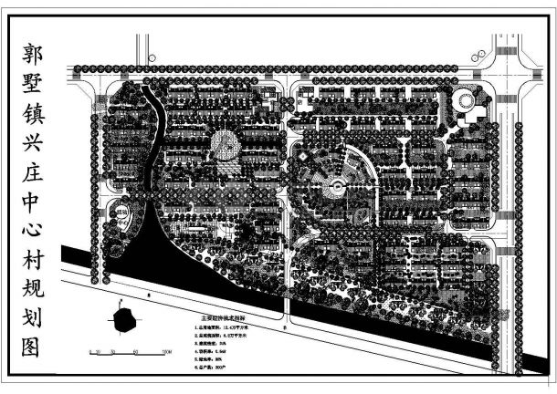 84000平方米村庄园林景观规划设计CAD图纸（很详细、布局清晰）-图一