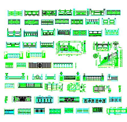 全套楼梯及栏杆CAD图块下载（非常全面）