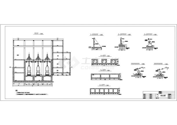 某水利工程泵站可研阶段结构布置图-图二