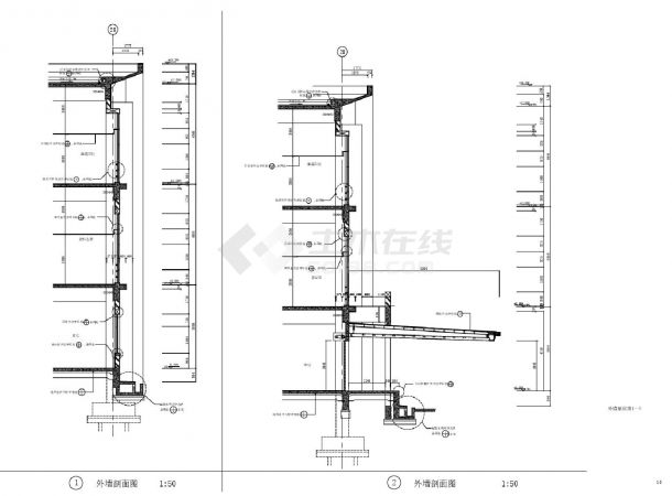 厂房二栋-A4建施平立剖CAD图-图二