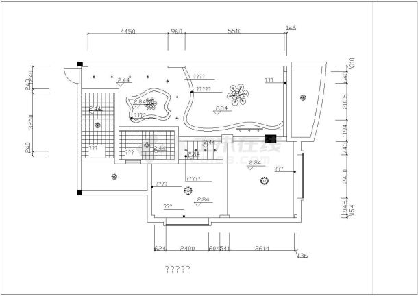 温馨两居室带两阳台家装设计cad施工图-图一