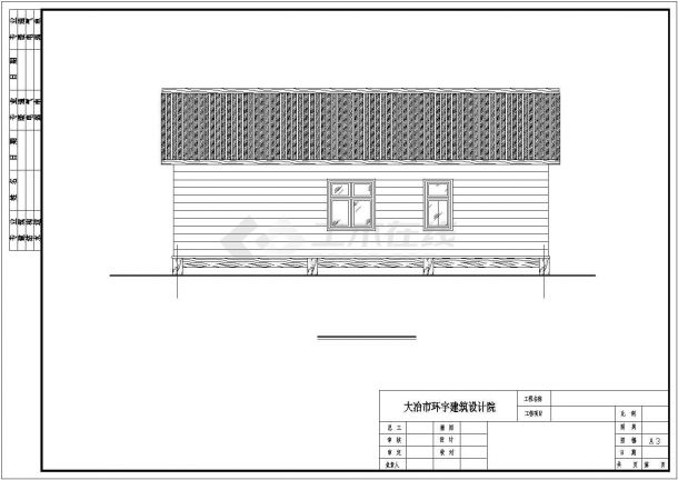 钢筋混凝土砖混结构仿木别墅建筑施工图-图一