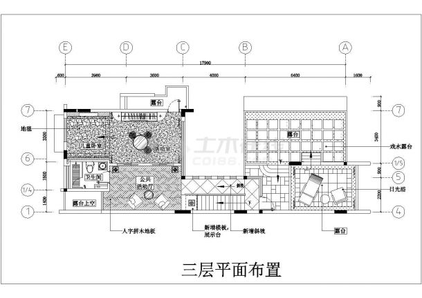 上海三层高档豪华别墅装修平面布置图（带地下室图）-图二