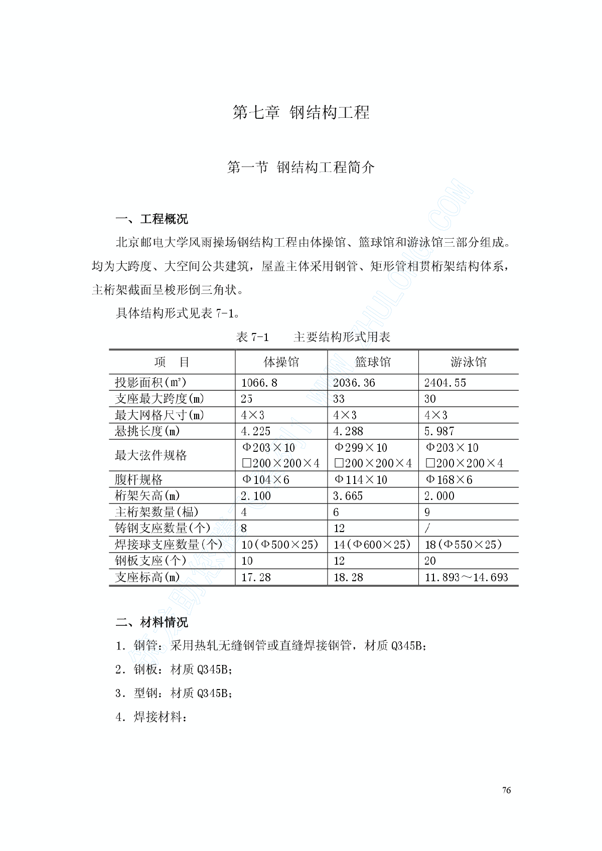 北京邮电大学风雨操场工程施工组织设计-图一