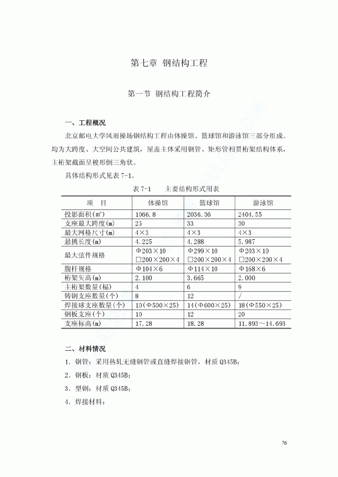 北京邮电大学风雨操场工程施工组织设计_图1