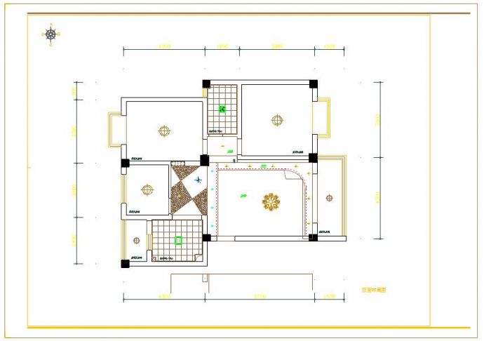 三室两厅简约风格装修设计施工图纸_图1