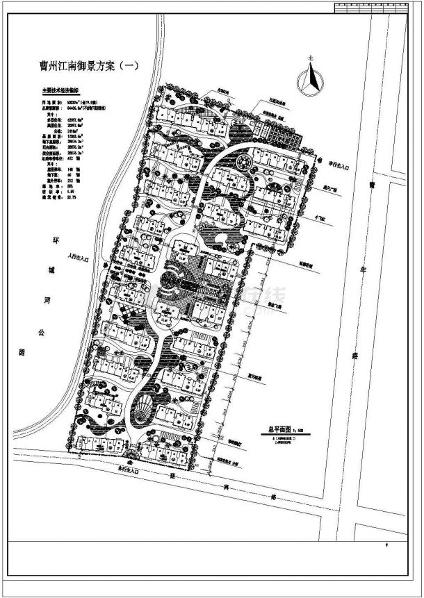 53032平方米住宅区规划设计图纸（节点详细）-图一