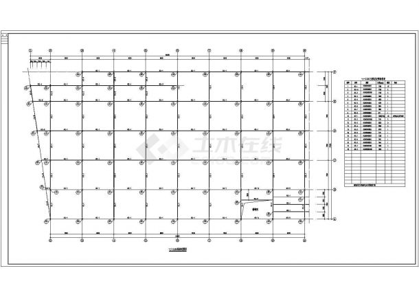 某地3层钢框架结构商场结构施工图-图二