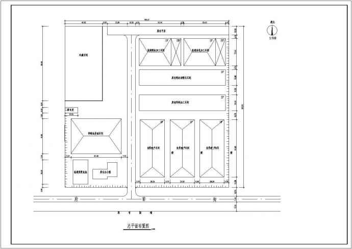 某地区单层冷藏车间建筑设计施工图纸_图1
