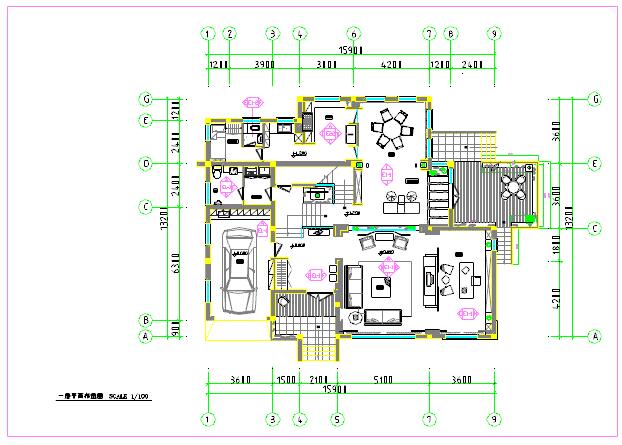 现代风格单层豪华别墅装修设计施工图_图1