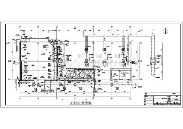 4000X3方循环水冷却塔配管CAD图纸-图二