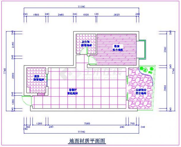 简约风格小户型室内装修设计施工图-图二