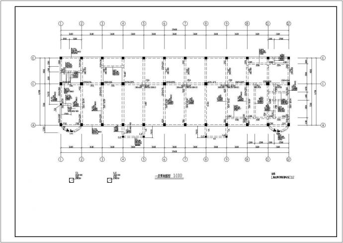 某地六层框架结构综合楼结构方案图_图1