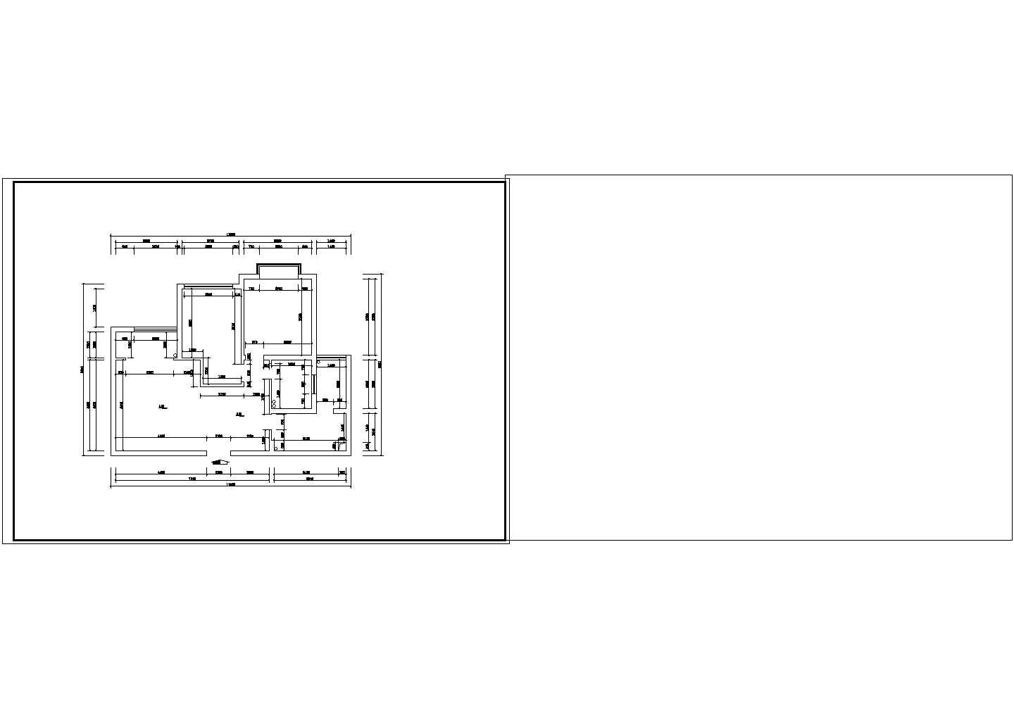 两室两厅户型设计cad方案图（含效果图）