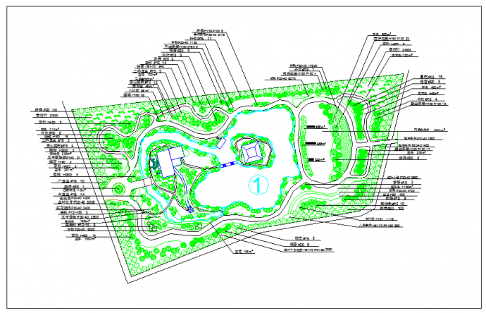 某公园规划种植设计图（含苗木数量和名称）_图1