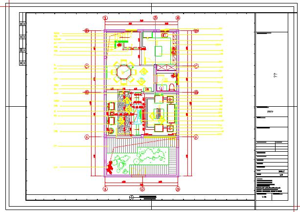 某地区三层别墅装修设计cad施工图_图1