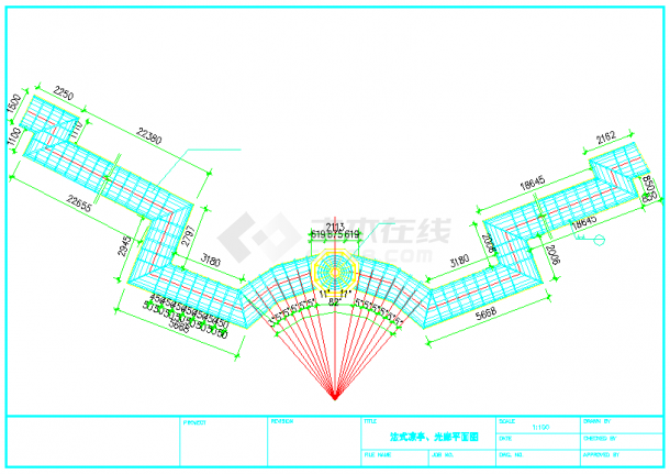 一套详细的圆形活动广场设计施工图-图二