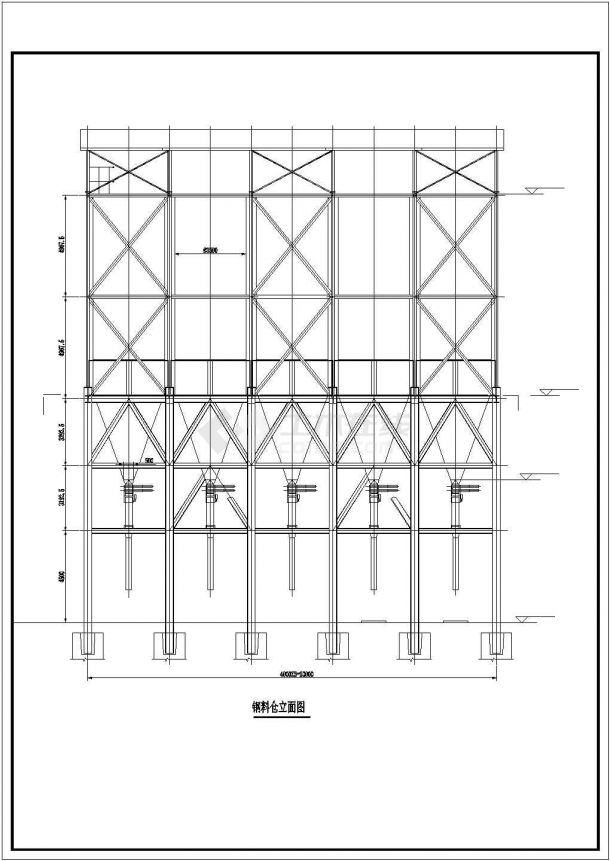 某地区料仓工程轻钢结构设计施工图纸-图一