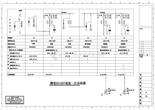 变电站10kv电气系统设计CAD图-图一