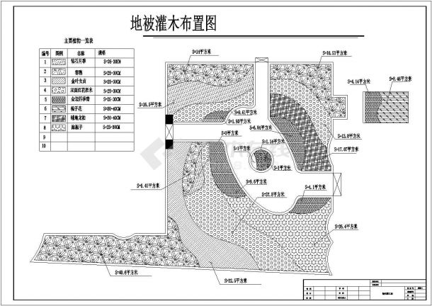 特别详细的综合楼屋顶花园设计图纸-图一