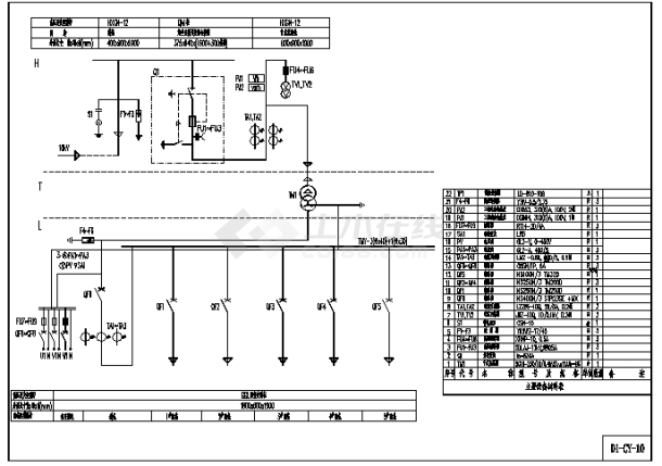 电站机电电气设计图（含主要材料表）-图一