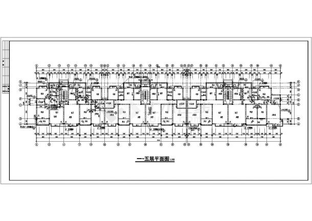 某城市住宅小区三室一厅式户型建筑设计图-图一