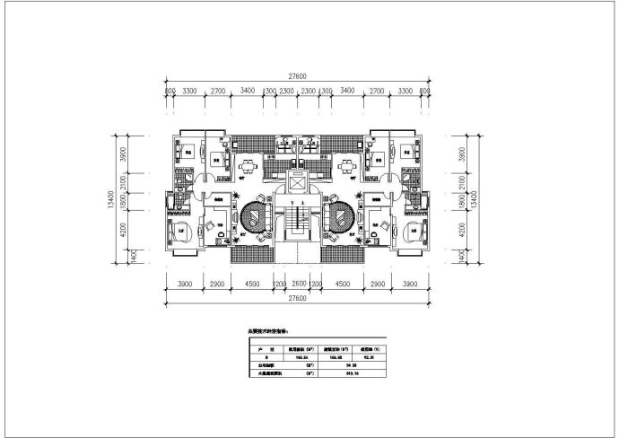 某地区住宅建筑户型平面设计施工图纸_图1