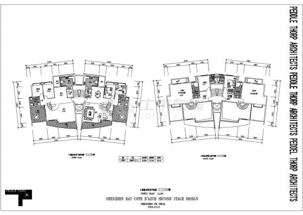 某地区住宅建筑户型完整平面设计施工图纸-图二