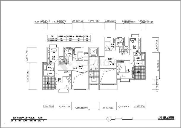 某地区住宅建筑平面标准完整户型设计施工图-图一