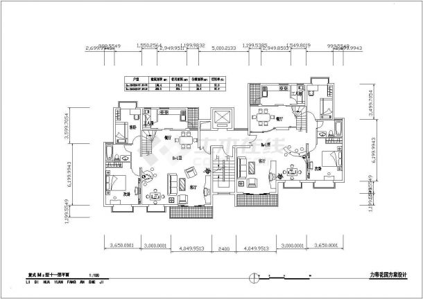 某地区住宅建筑平面标准完整户型设计施工图-图二
