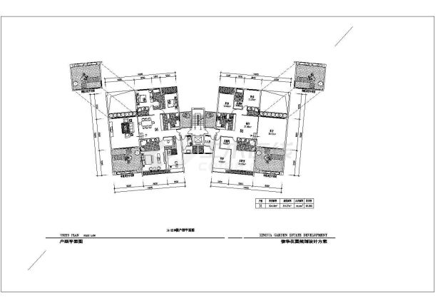 某地区住宅建筑平面户型标准完整施工图-图一