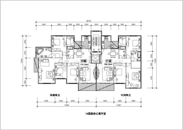 某地区住宅建筑平面户型标准设计方案图纸-图一