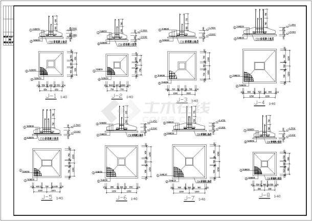商住一体楼底框结构施工设计图（共20张）-图二