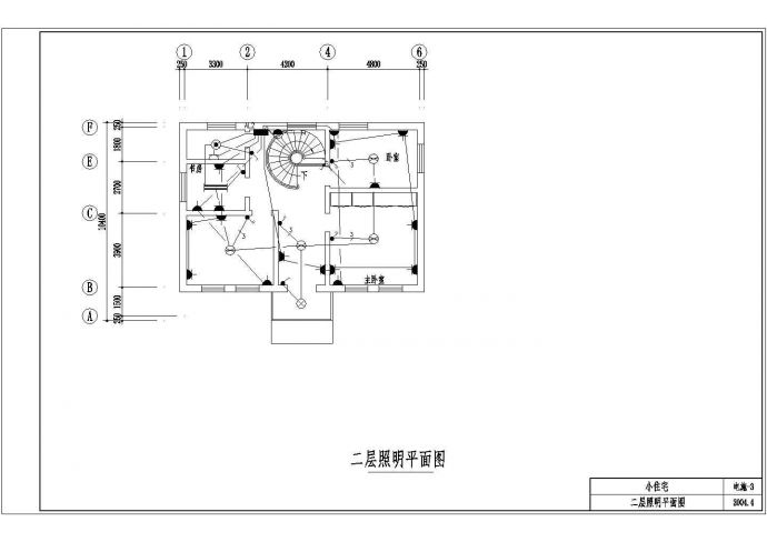 某地区中式别墅电气设计施工图（共4张）_图1