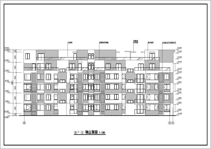 非常详细的地上6层联体别墅建筑设计全套施工图_图1