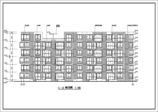 非常详细的地上6层联体别墅建筑设计全套施工图-图二