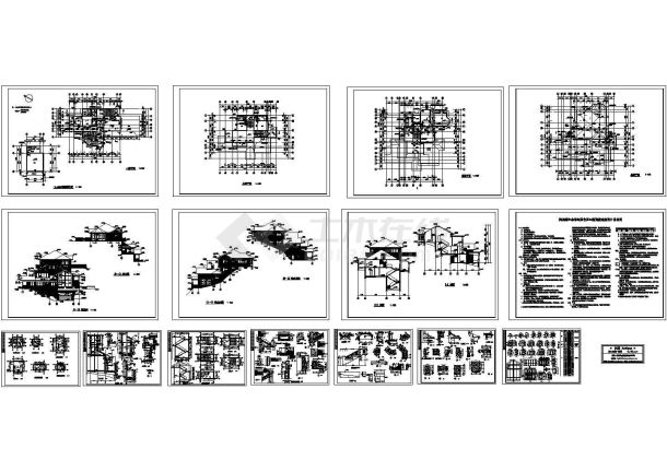 生态小区84型别墅建施及节点图纸-图一