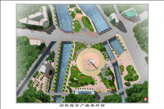 都江堰市广场景观效果图