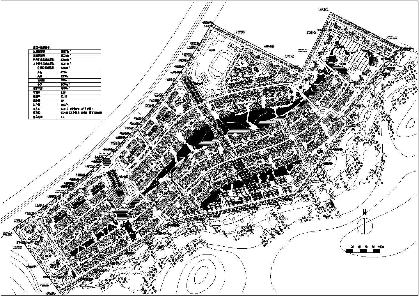 沁林山庄景观建筑规划设计总平面图