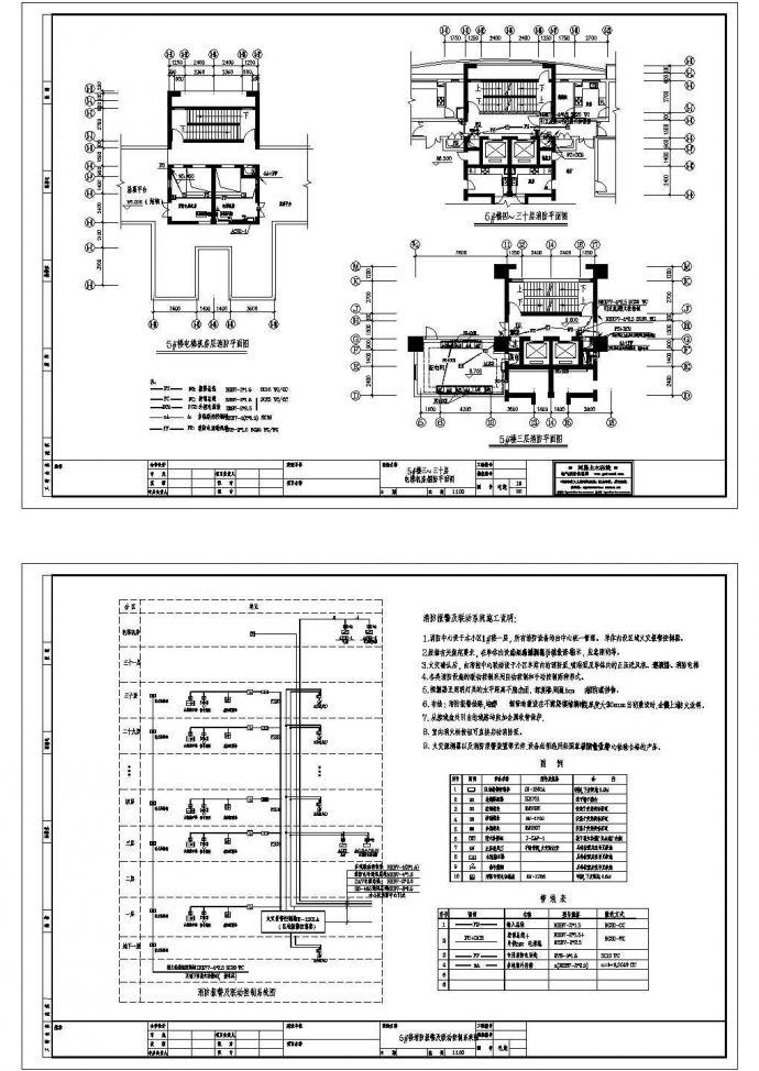 二十六层消防平面及系统设计CAD图_图1