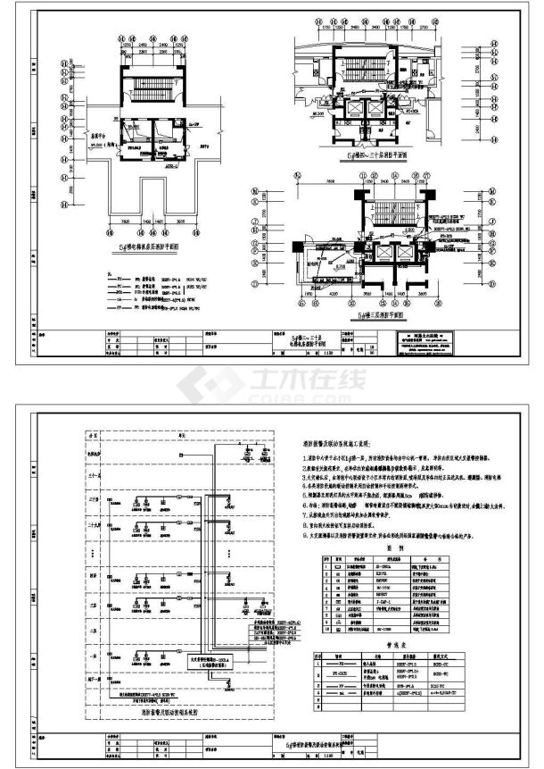 二十六层消防平面及系统设计CAD图-图二